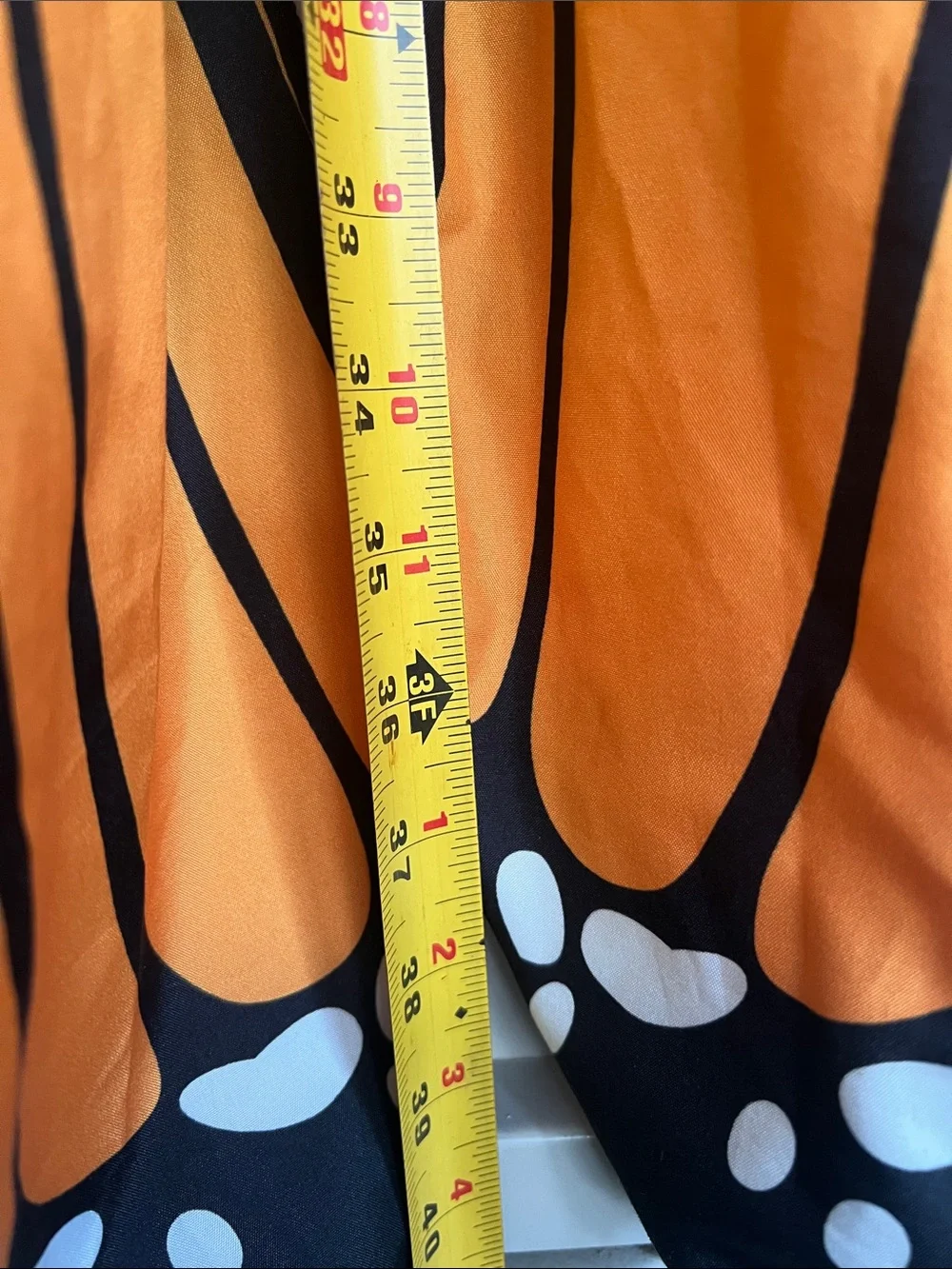 Kids Preteen Monarch Butterfly wings in Orange and Yellow
